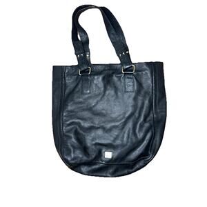 Kooba Large Black Soft Leather Tote Bag Shoulder Purse Handbag Boho Adjustable